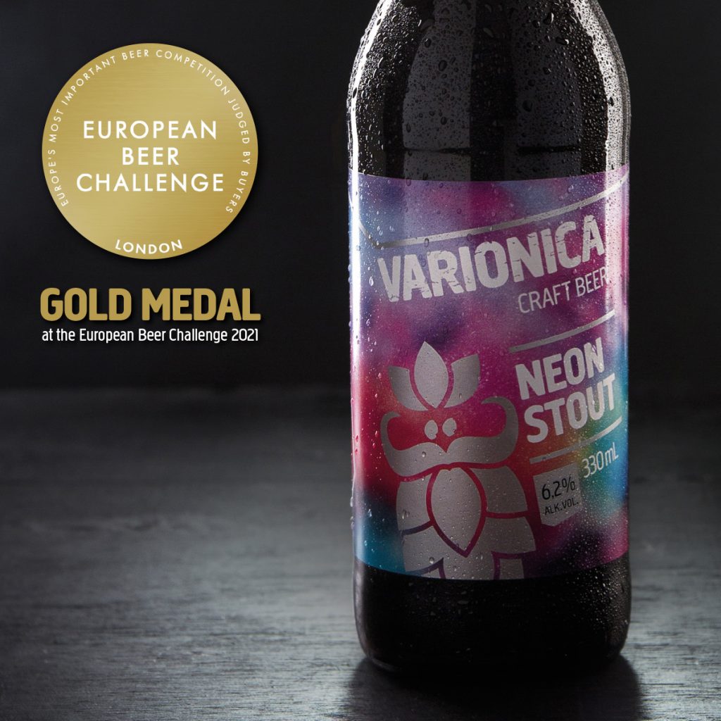 varionica
craft beer
craft pivo
brewery
neon stout
gold medal
european beer challenge 2021
pivski oscar
pivo za hedoniste
beer for hedonists